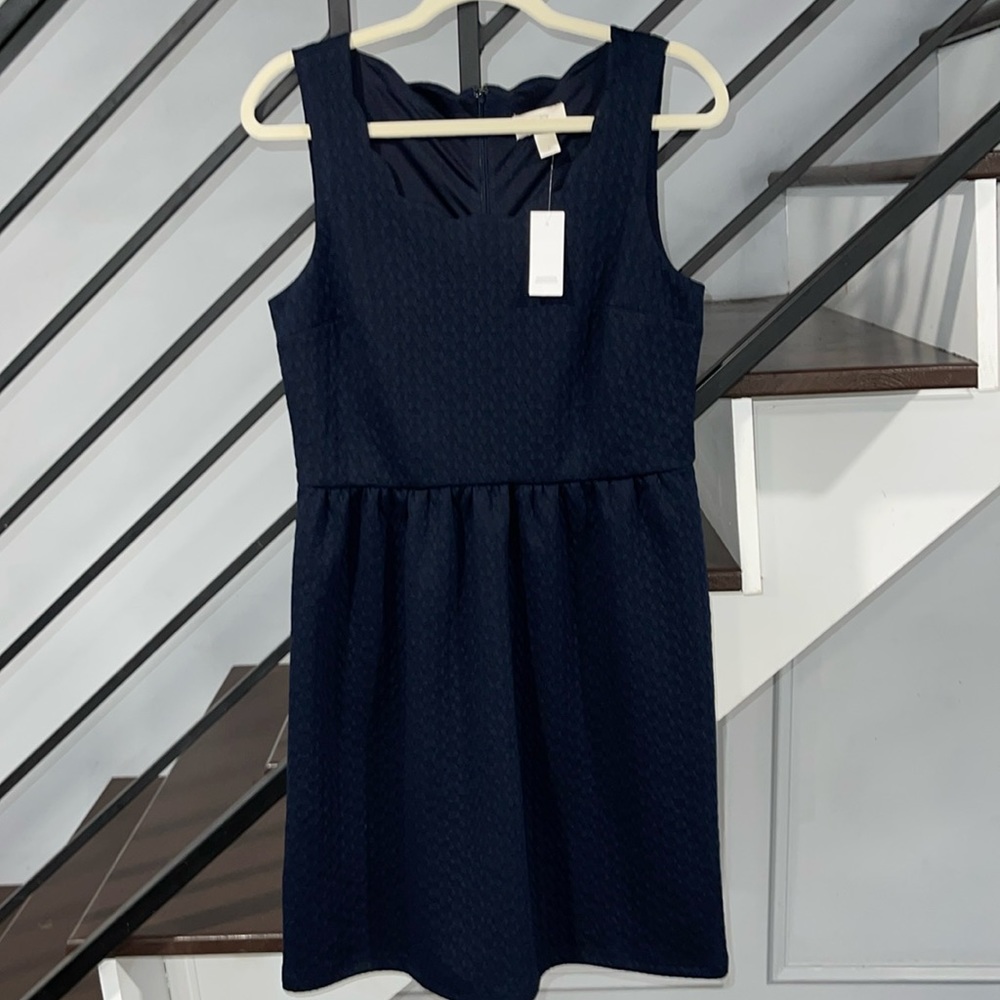 LOFT Navy Blue Stretch Dress Size 6 NWT - Picture 3 of 9